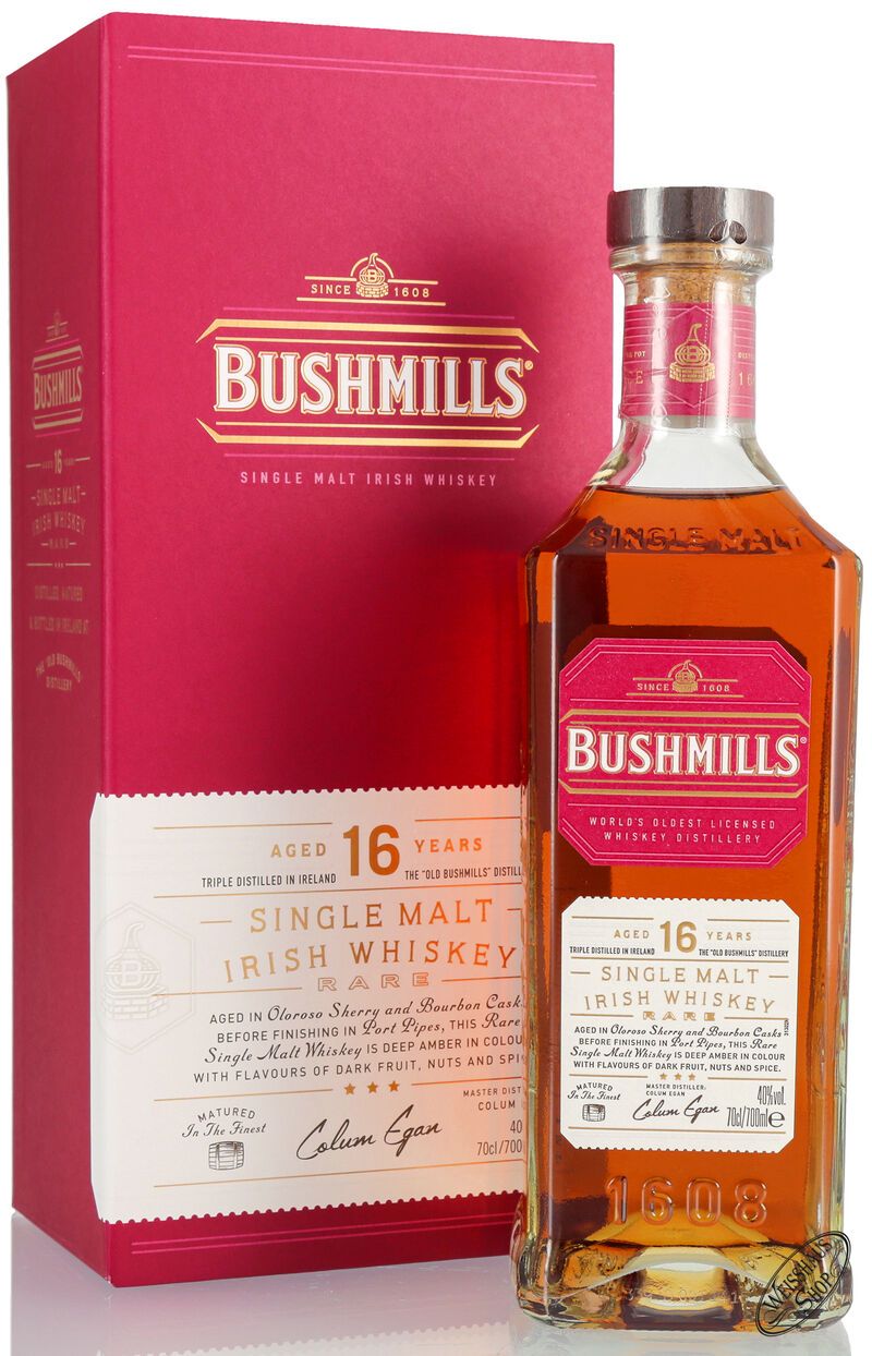 Bushmills 16 YO Single Malt Irish Whiskey 40 Vol 0 70l Weisshaus Shop